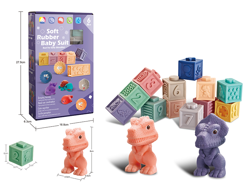 Soft Plastic Building Blocks Set