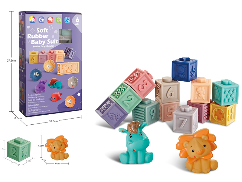 Soft Plastic Building Blocks Set