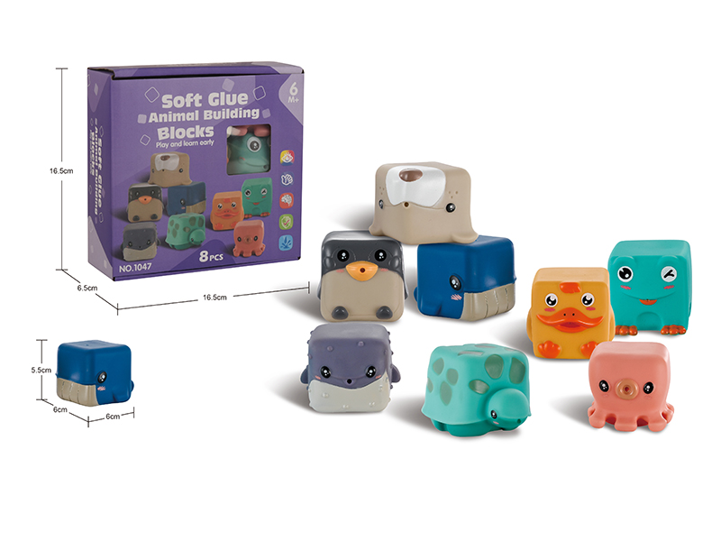 Soft Plastic Animals Building Blocks