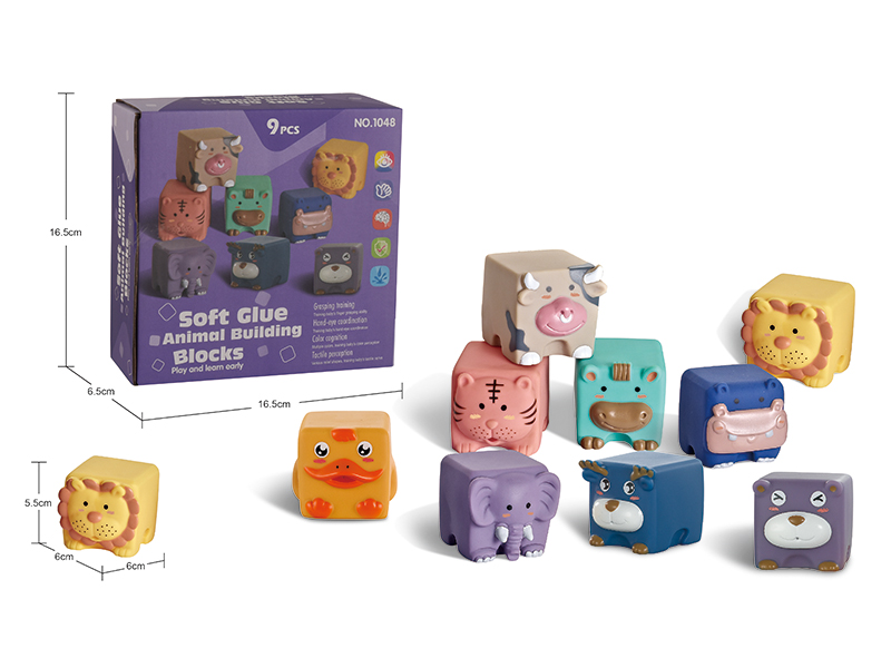 Soft Plastic Animals Building Blocks