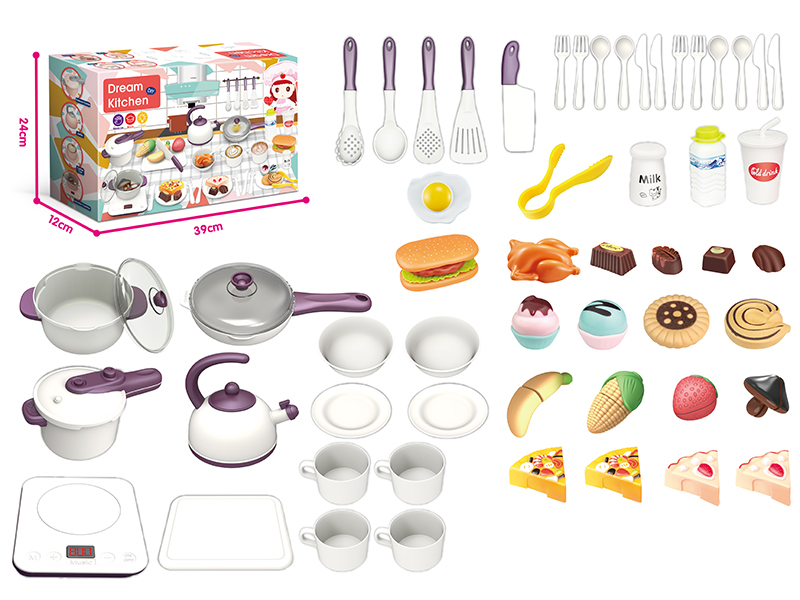 Kitchen Set With Sound And Light,Touch Function