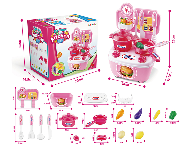 DIY Mini Kitchen(Pink)