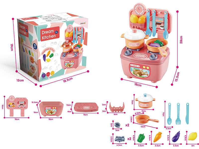DIY Mini Kitchen(Pink)