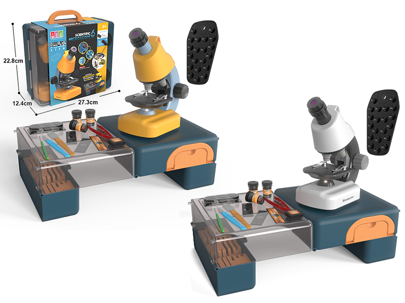Fold Tool Box + White/Yellow Microscope