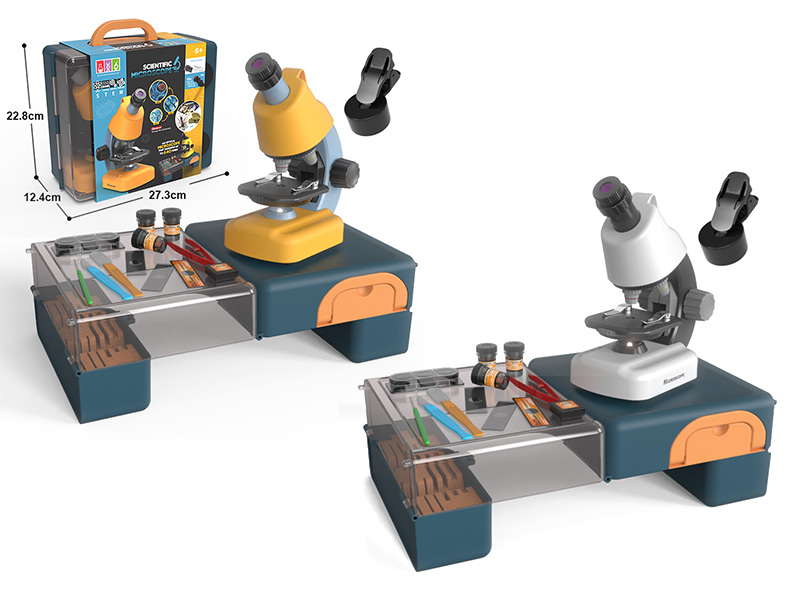 Fold Tool Box + White/Yellow Microscope
