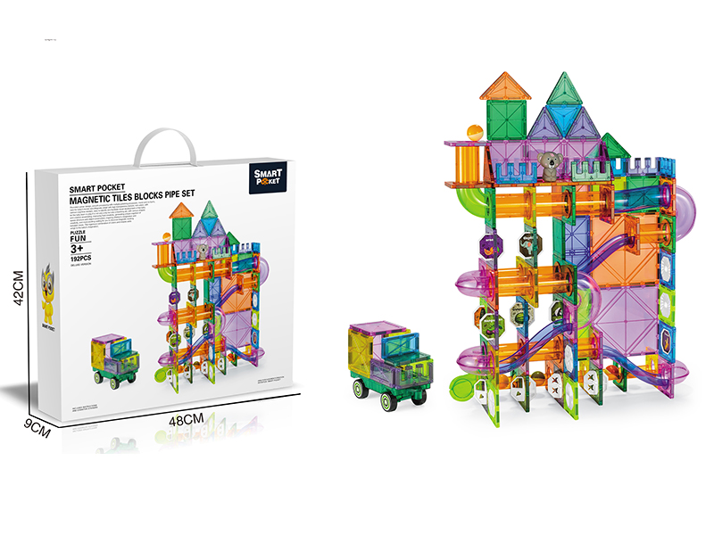 Magnetic Tiles  Pipe Building Blocks 192PCS