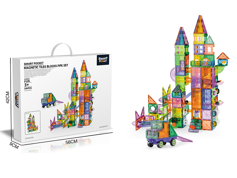 Magnetic Tiles  Pipe Building Blocks 245pcs