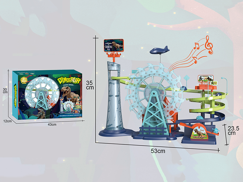 Dinosaur Ferris Wheel & Assembly Track Series With Light And Music