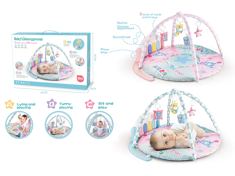 Bear Pedal Piano Fitness Blanket