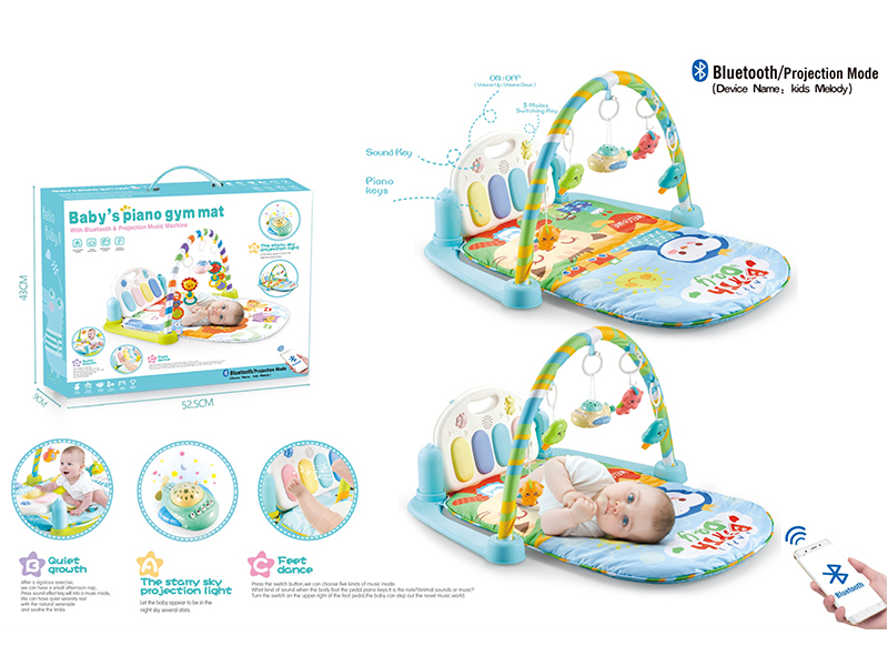 Penguin Pedal Piano Fitness Blanket(With Blue-Tooth Projection Airplane)