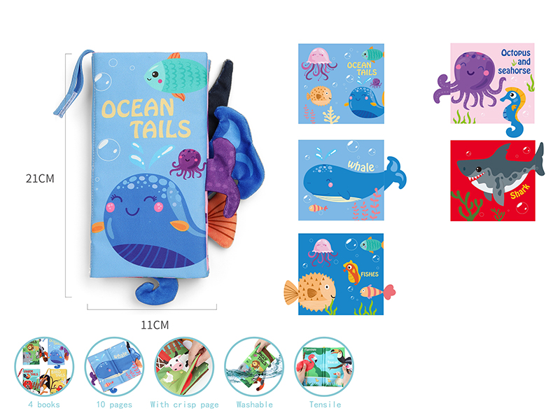 Ocean Tails Cloth Book
