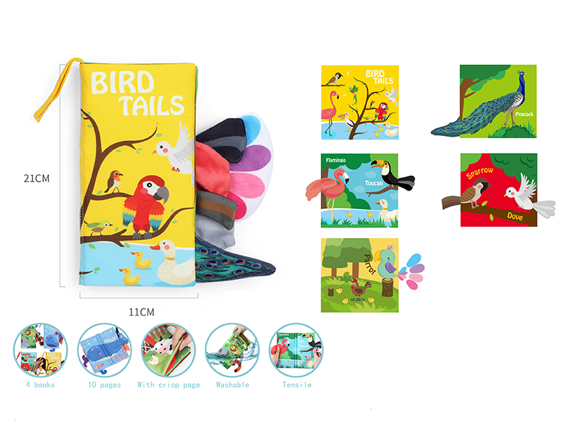 Bird Tails Cloth Book
