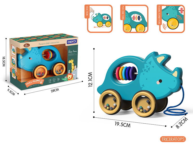 Pull Along Toys - Triceratops