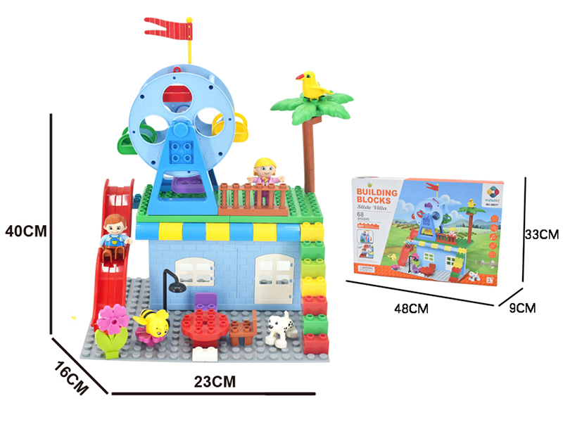 DIY Building Blocks Villa Paradise 68PCS (Including Baseplate)