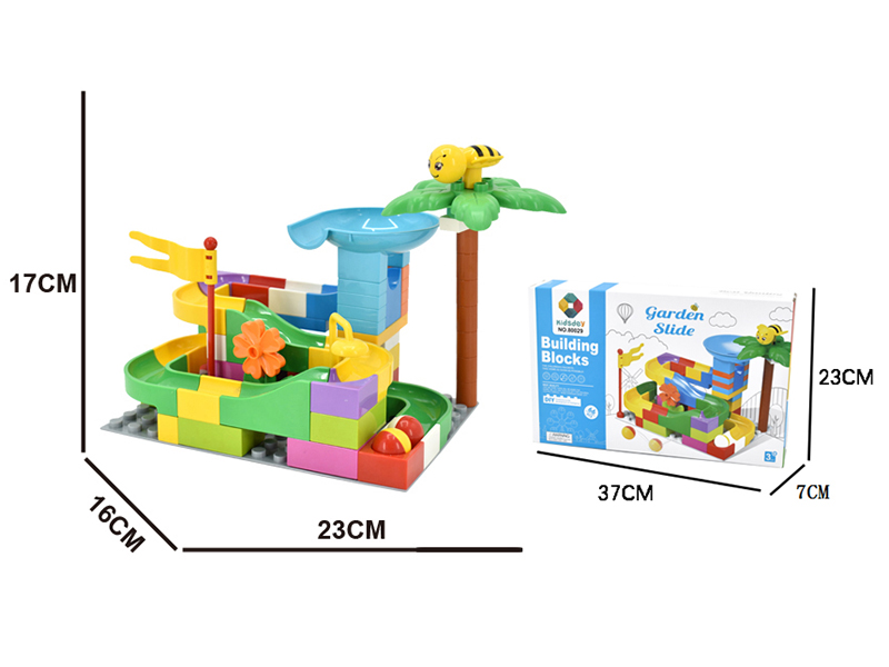 DIY Building Blocks Garden Slide 66PCS (Including Baseplate)