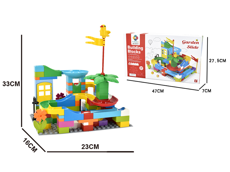 DIY Building Blocks Garden Slide 127PCS (Including Baseplate)