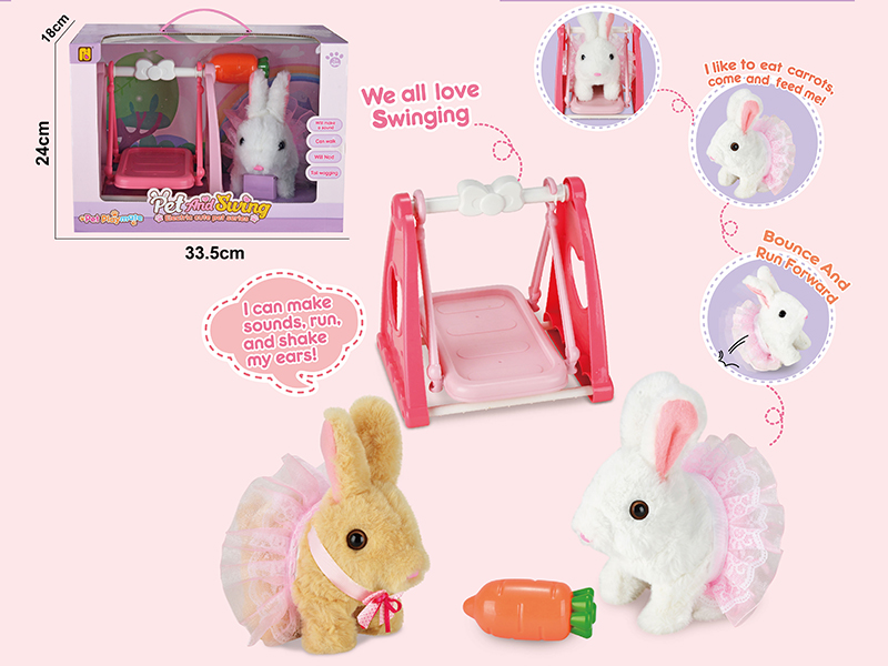 B/O Pet Rabbit And Swing