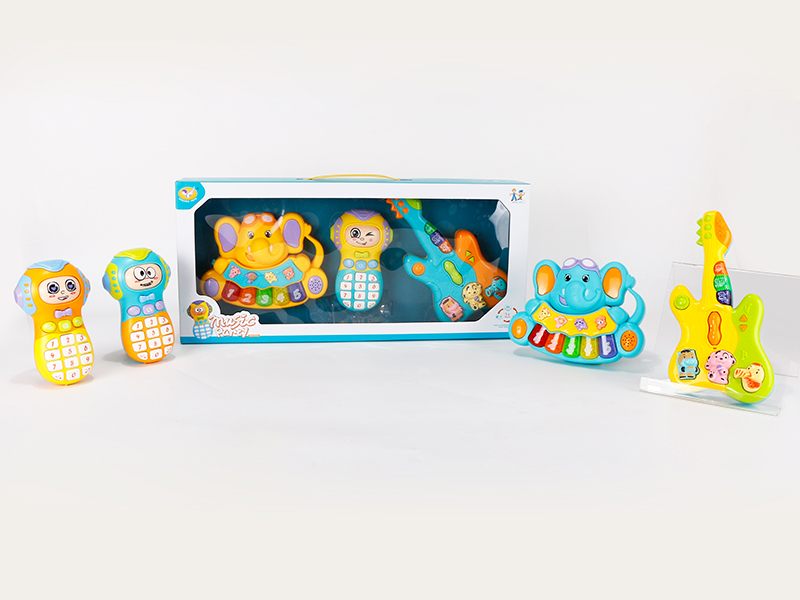 Face Changing Mobile Phone, Elephant Electronic Organ,Guitar 3pcs