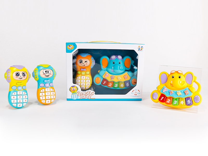 Face Changing Mobile Phone, Elephant Electronic Organ 2pcs