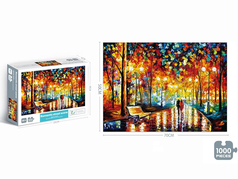 1000pcs Romantic Street Scene Jigsaw Puzzle