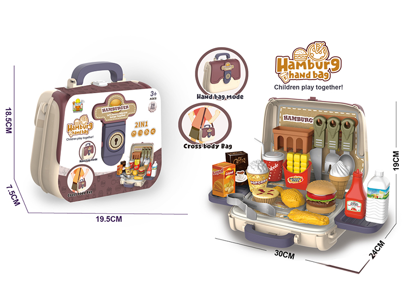 3 In 1 Hamburger Handbag