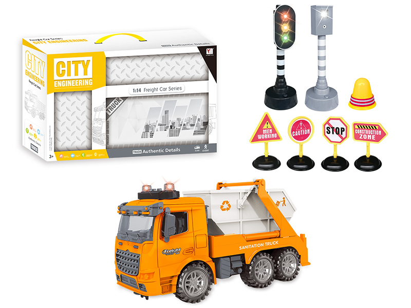 Friction Sanitation Truck(With Light And Music)