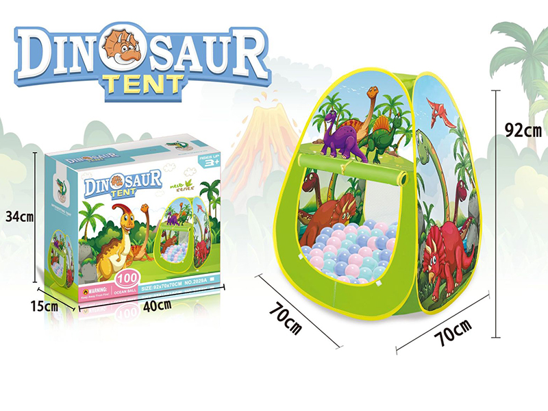 Cartoon Dinosaur Tent With 100 Balls