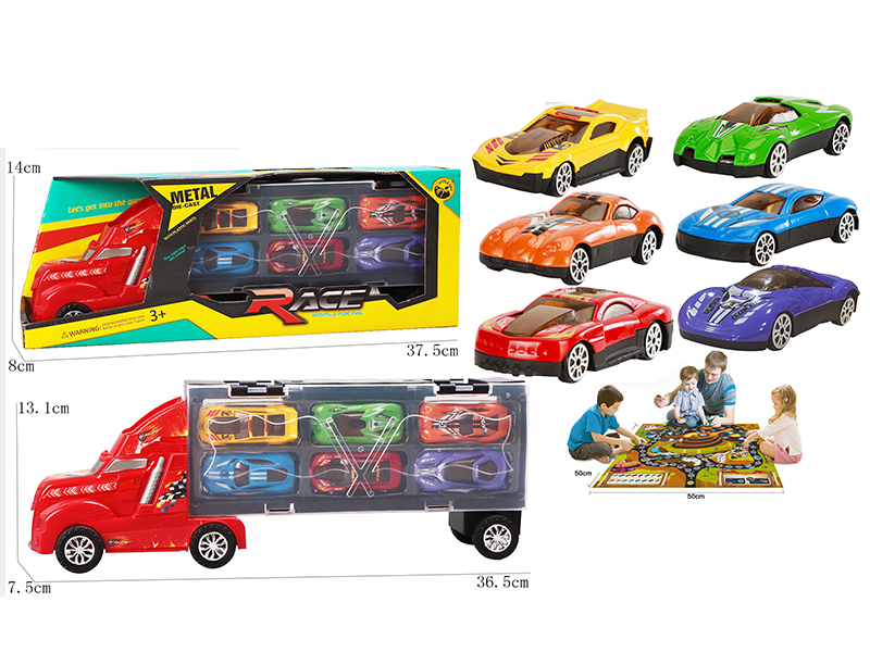 Alloy Car Container Series Scene Game Map Set