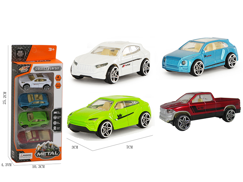 1:64 Alloy Car 4pcs