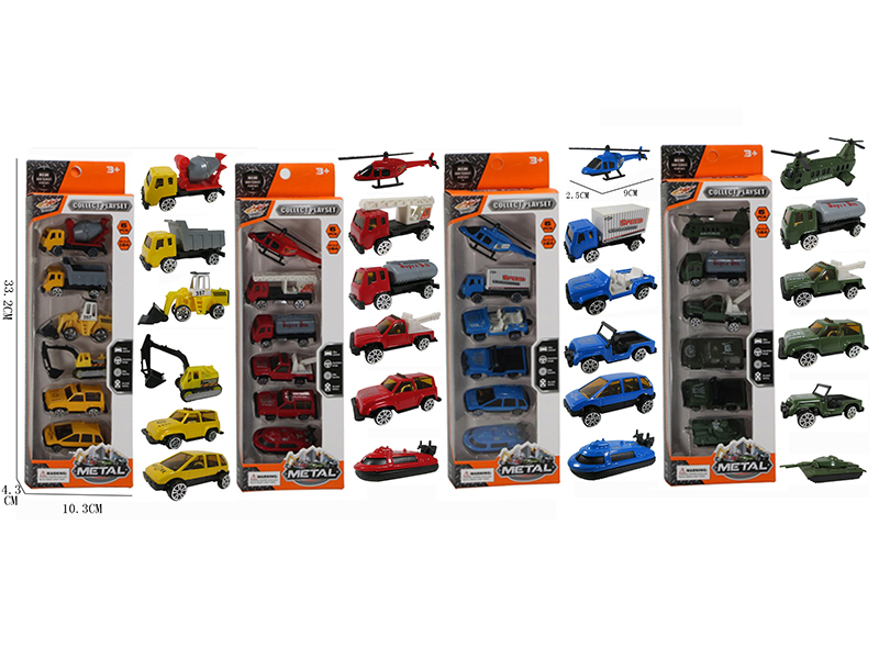 1:64 Alloy Car 6pcs