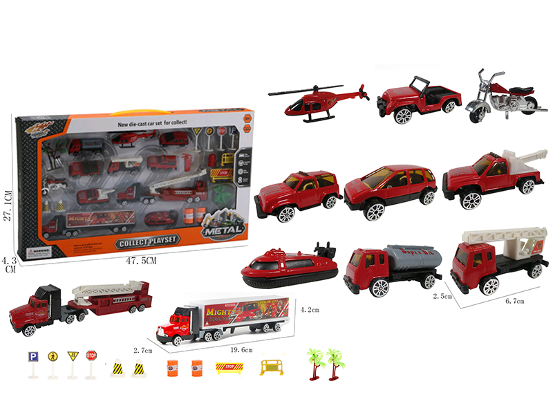Alloy Fire Engine Set