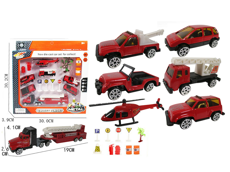Alloy Fire Engine Set
