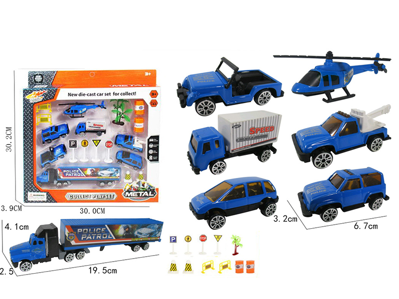 Alloy Police Car Set