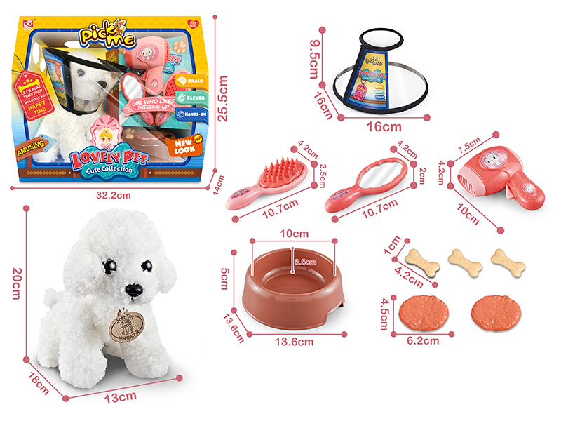 Adornment Toys Plush Pet Dog Set