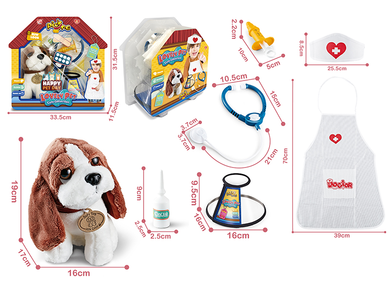 Doctor Toys Plush Pet Dog Set