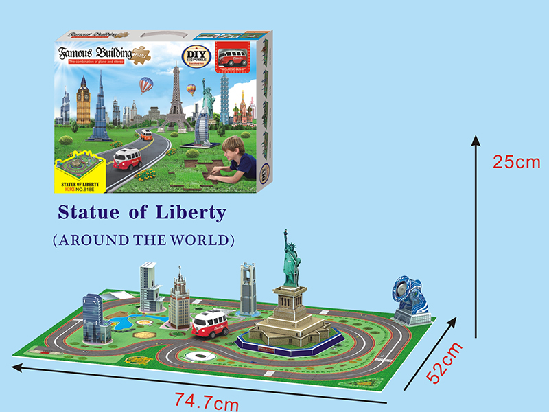 Statue Of Liberty Track Sence 3D Puzzle(With B/O Car)