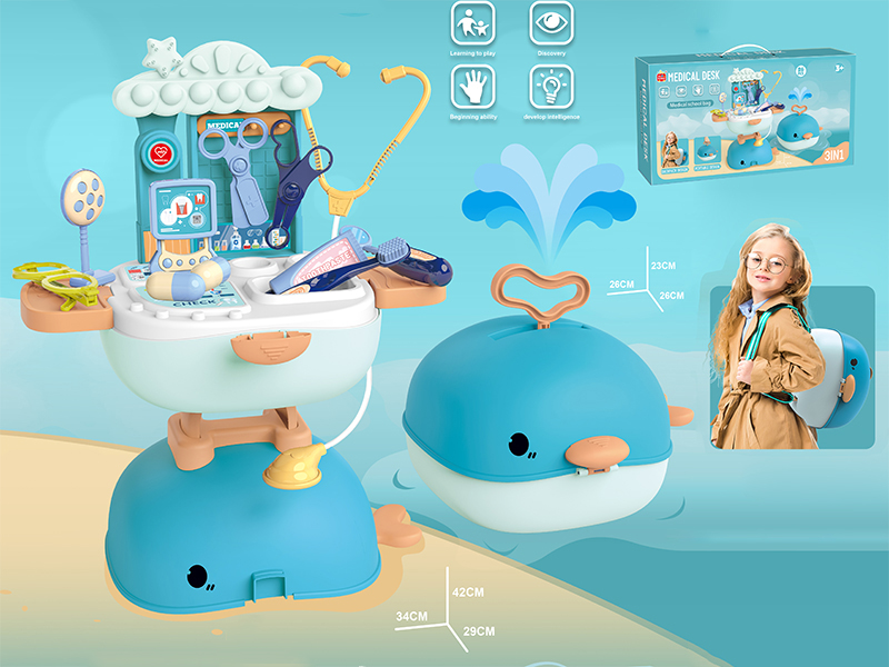 3 In 1 Medical Desk +Whale School Bag 26pcs