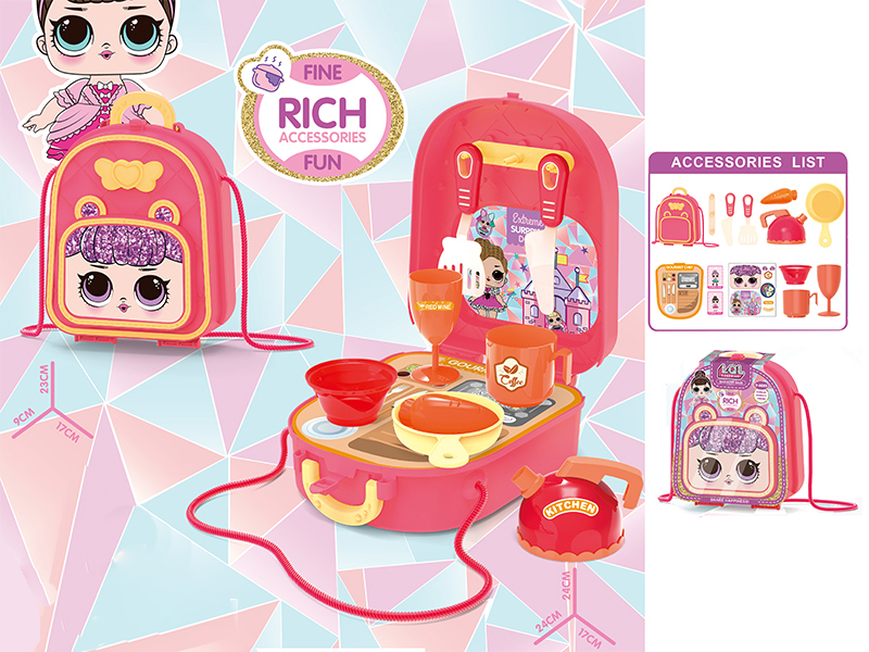 2 In 1 Kitchen Theme Shoulder Bag 14pcs