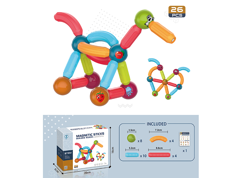 Magnetic Sticks Building Blocks 26PCS