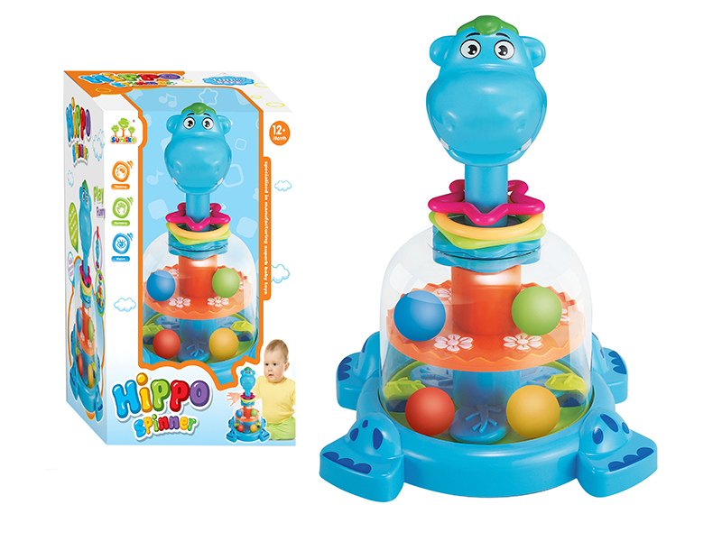 Baby Toys Press & Rotating Hippo