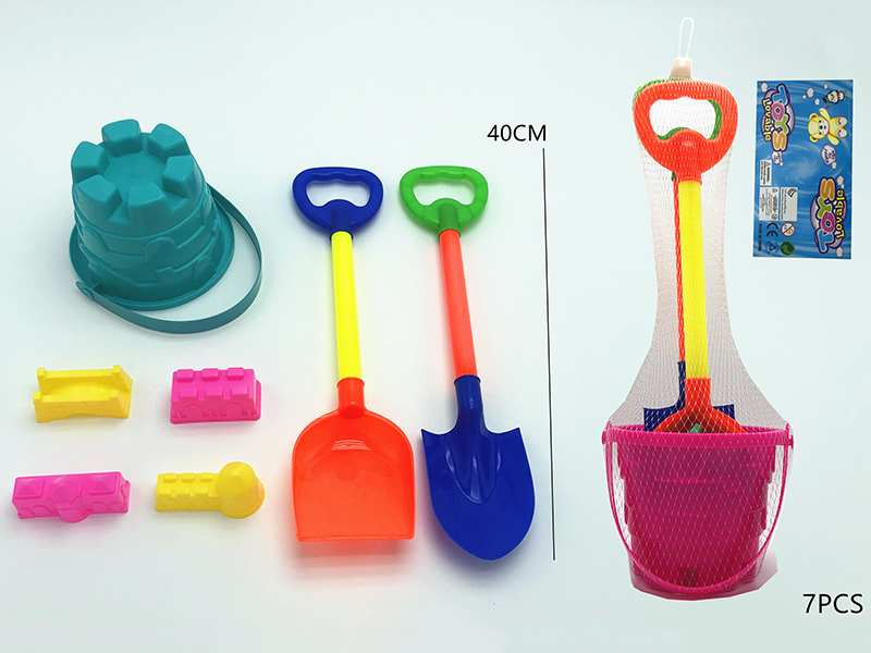 Sand Bucket Castle Set 7pcs