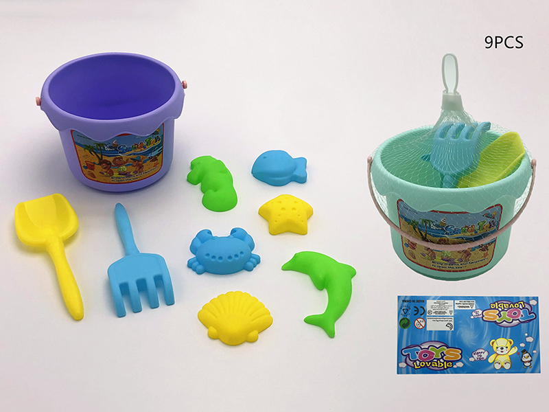 Sand Bucket Ocean Sand Mold Set 9pcs