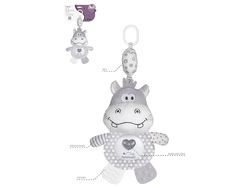 Comfort  Bed Hanging Toy With Sound And Light(Hippo)
