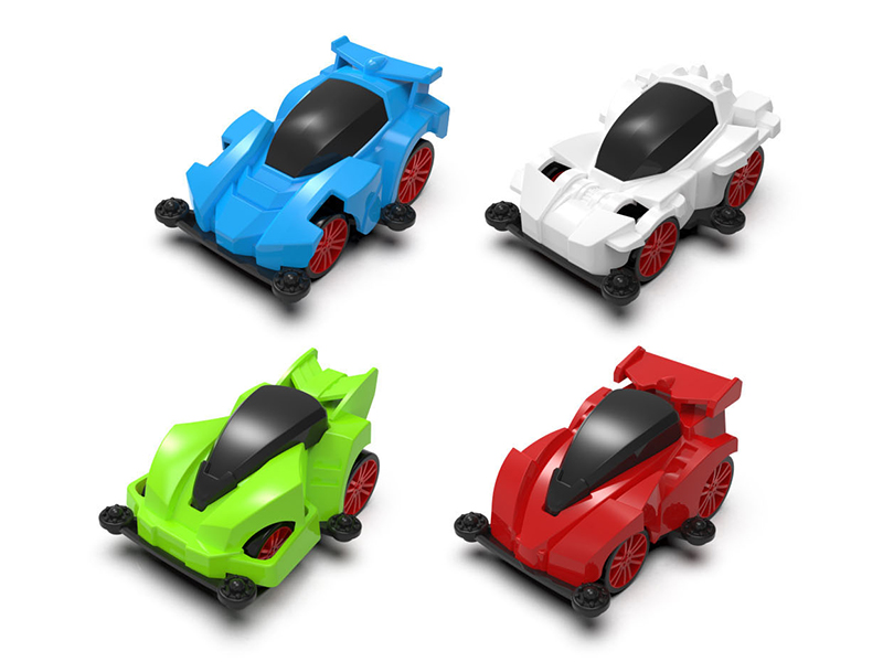Solid Color Pull Back Four-Wheel Drive Car