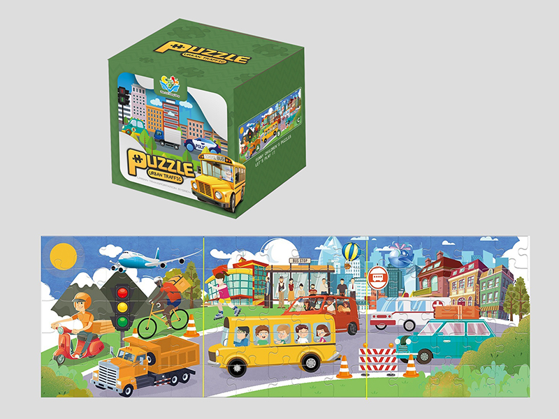 24PCS Urban Traffic Puzzle