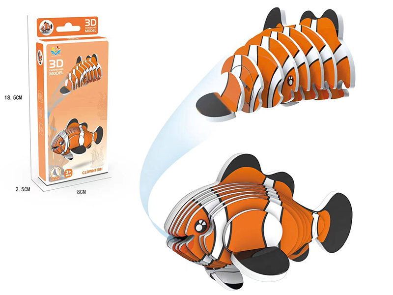 3D Cardboard Model Puzzle -Clownfish