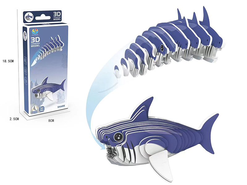 3D Cardboard Model Puzzle -Shark