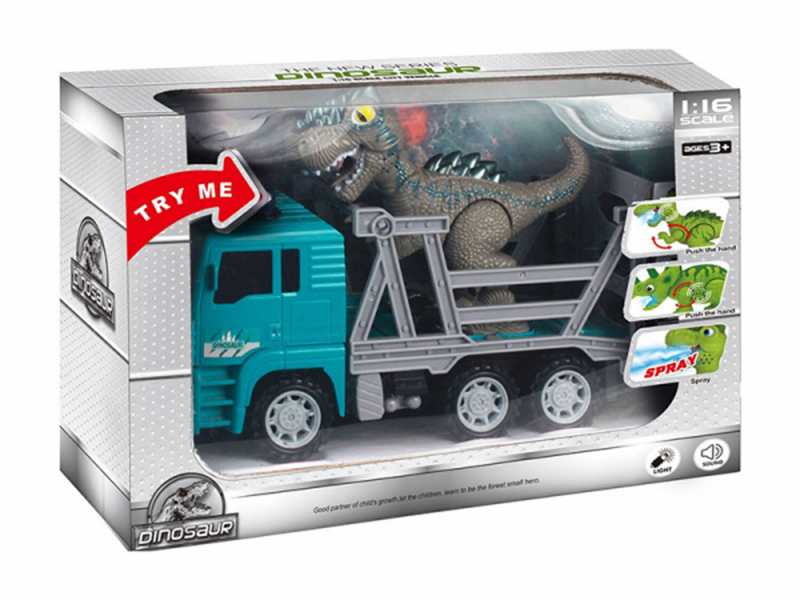 1:16 Friction Spray Dinosaur Car With Light And Sound