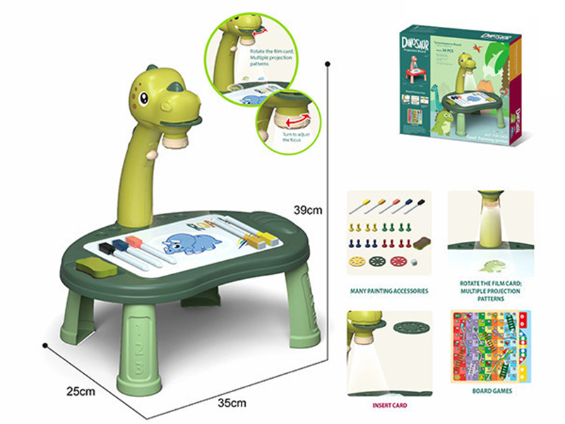 Double-Sided Projection Dinosaur Drawing Board