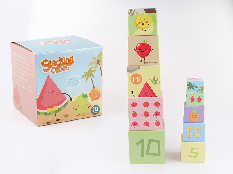 Paper Stacking Cubes (Fruits )